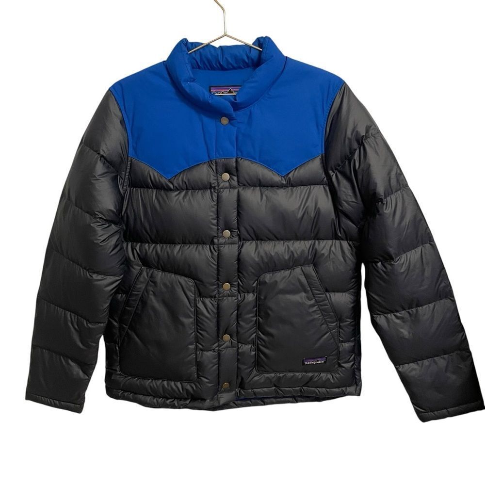 Patagonia Blue and Black Down Puffer Jacket